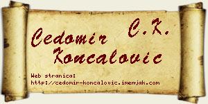 Čedomir Končalović vizit kartica
